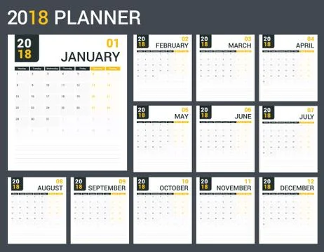 2018 Calendar Stock Illustration