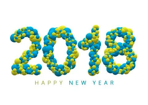 2018 colored balls numbers Stock Illustration