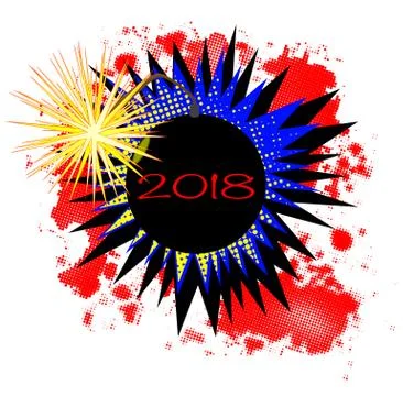 2018 Comic Bang Illustrazione stock