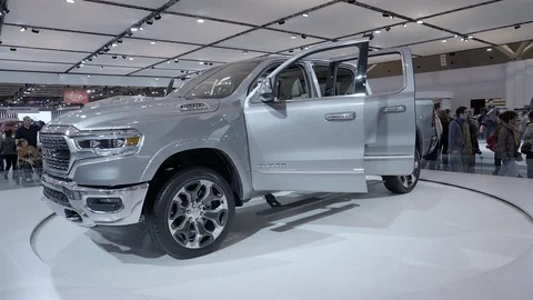 2018 Dodge Ram Limited. 2018 CANADIAN  INTERNATIONAL AUTOSHOW. Stock Footage 86454887