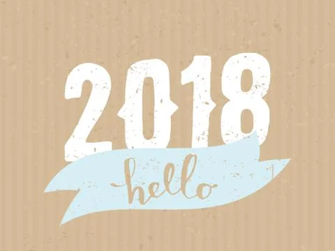 2018 Greeting Card Template Stock Illustration
