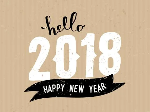 2018 Greeting Card Template Stock-Illustration