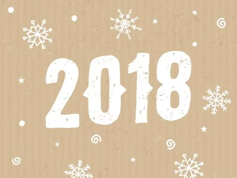 2018 Greeting Card Template Stock-Illustration