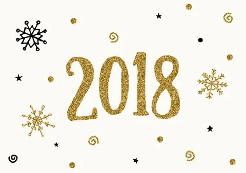 2018 Greeting Card Template Illustrazione stock