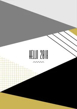 2018 Greeting Card Template Stock Illustration