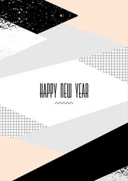 2018 Greeting Card Template Stock Illustration