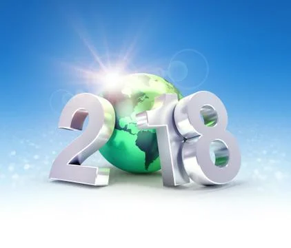 2018 Greeting symbol for environment Stock Illustration