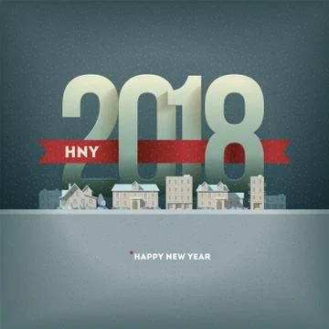 2018 Happy New Year Stock Illustration