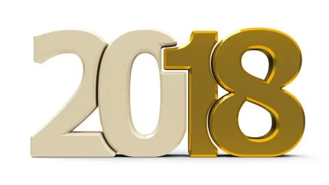 2018 icon compact gold Stock Illustration