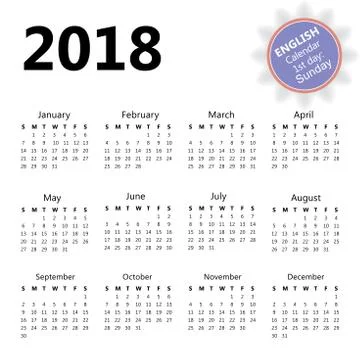 2018 Illustrazione stock