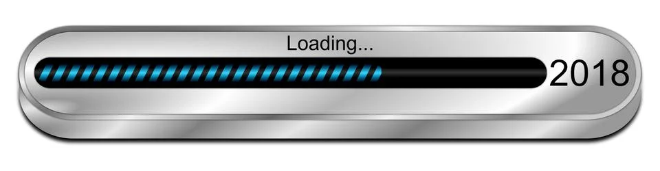 2018 Loading bar - 3D illustration Stock Illustration