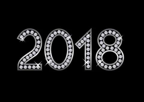 2018 Luxury numbers Stock Illustration