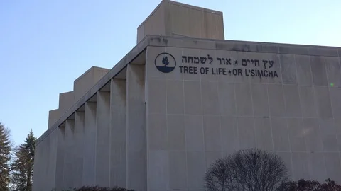 2018 - memorial to victims of the racist hate crime mass shooting at the Tree Of Video stock 102506524