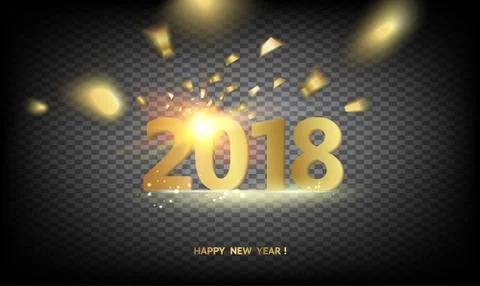 2018 New Year background. Stock Illustration