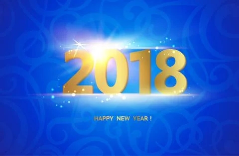 2018 New Year background. Stock Illustration