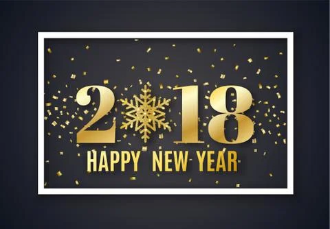2018 New Year background Stock Illustration
