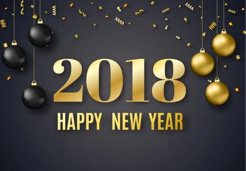 2018 New Year background 스톡 일러스트
