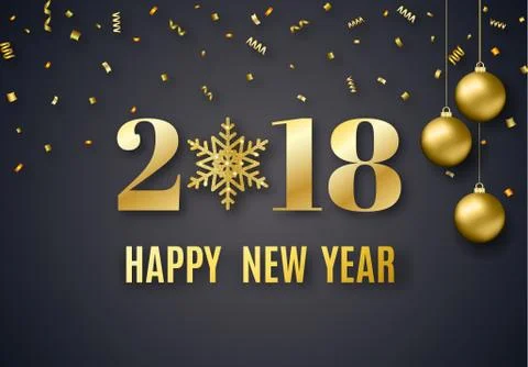 2018 New Year background Stock Illustration