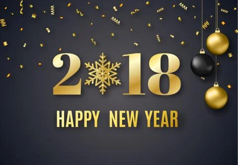 2018 New Year background Stock Illustration