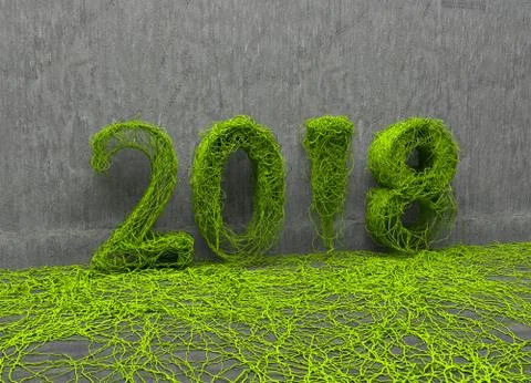 2018 new year Stock Illustration
