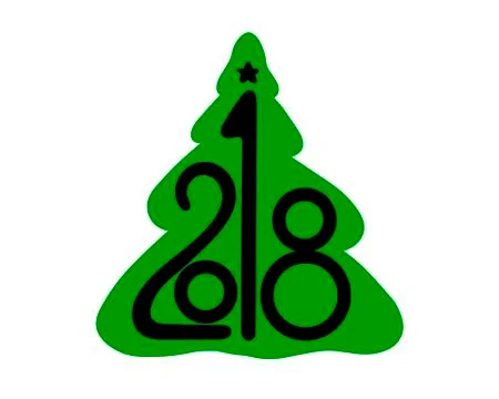 2018 new year vector on white background. Lettering for invitation, wedding and Stock Illustration