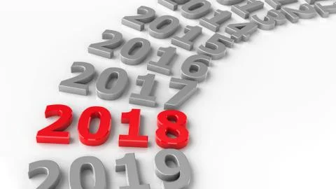 2018 past circle Stock Illustration