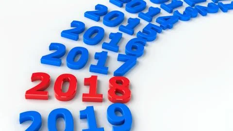 2018 past circle Stock Illustration