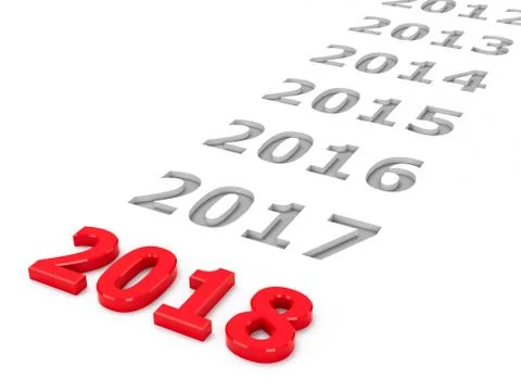 2018 past Illustrazione stock
