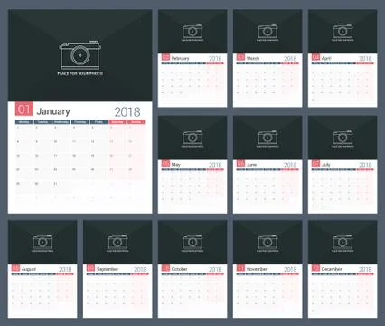 2018 Planner Stock Illustration