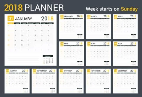 2018 Planner Stock Illustration