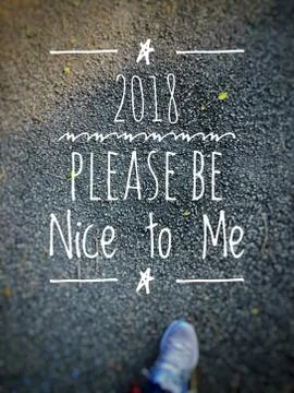 2018 Please be nice to me Foto stock