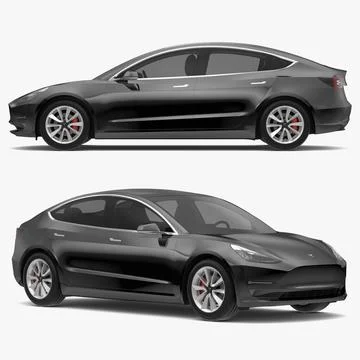 tesla model 3 solid black