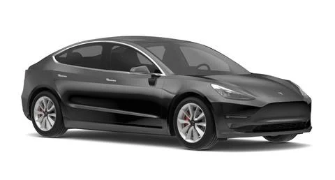 2018 Tesla Model 3 Solid Black ~ 3D Model #91502728 | Pond5