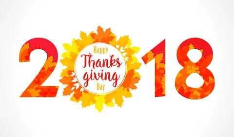 2018 Thanks giving maple Stock Illustration
