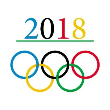 2018 on white background Stock Illustration