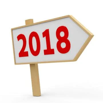 2018 white banner Stock Illustration