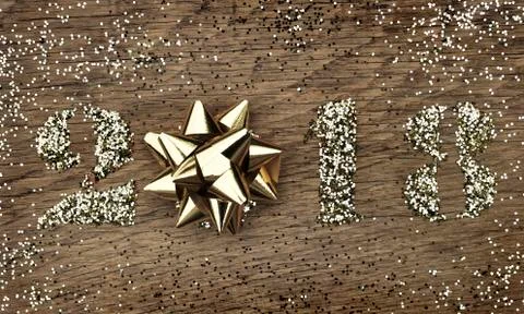 2018 written with glitter Stock Photos