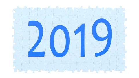 2018 year morphing to 2019 Stock Footage 93873776