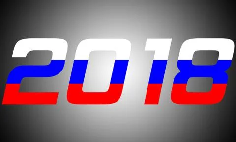 2018 Year.Russia Stock Illustration