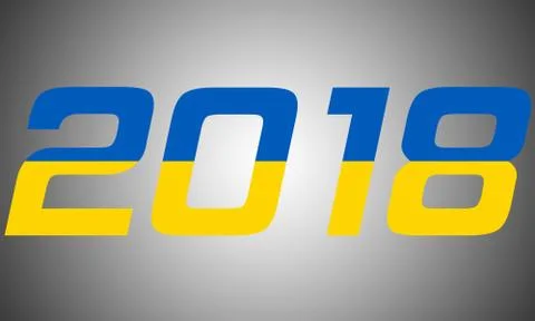2018 Year.Ukraine Stock Illustration