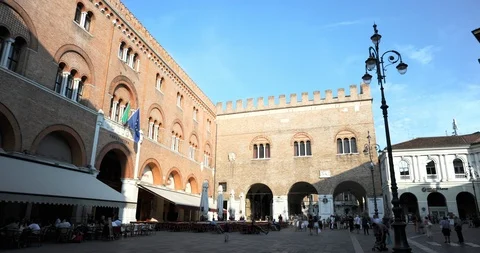 2018TrevisoPiazzaSignoriB Stock Footage 95579385