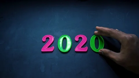 2019 to 2020 changing the year Stock Footage 121837316