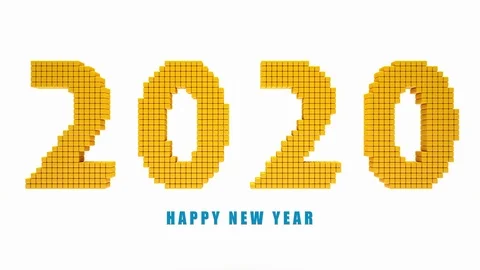 2019 - 2020 Happy New Year Stock Footage