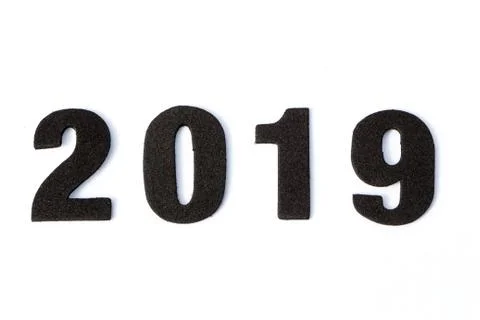2019 in black figures Stock Photos