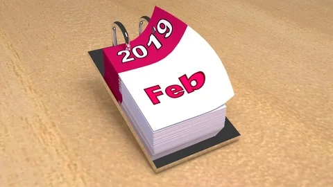 2019 Calendar Stock Footage 99674384