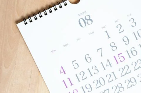2019 calendar Stock Photos
