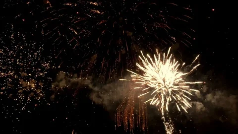 2019 Canada Day Fireworks in Lethbridge Alberta Canada Stock Footage