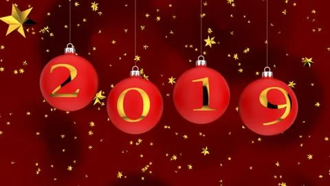 2019 Christmas balls Stock Illustration