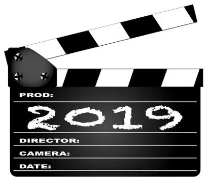 2019 Clapper Board Stock Illustration