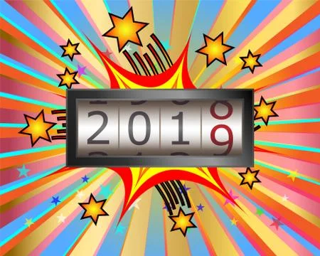 2019 Exploding Counter Stock Illustration